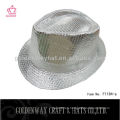 Sombrero de plata de fieltro de lentejuelas F1194-a